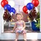 63Pcs Patriotic Balloons Set 3D Giant Eagle Foil Balloon 4th of July Red Blue White Latex Balloons with Ribbon for Independence Day Veterans Day Decor